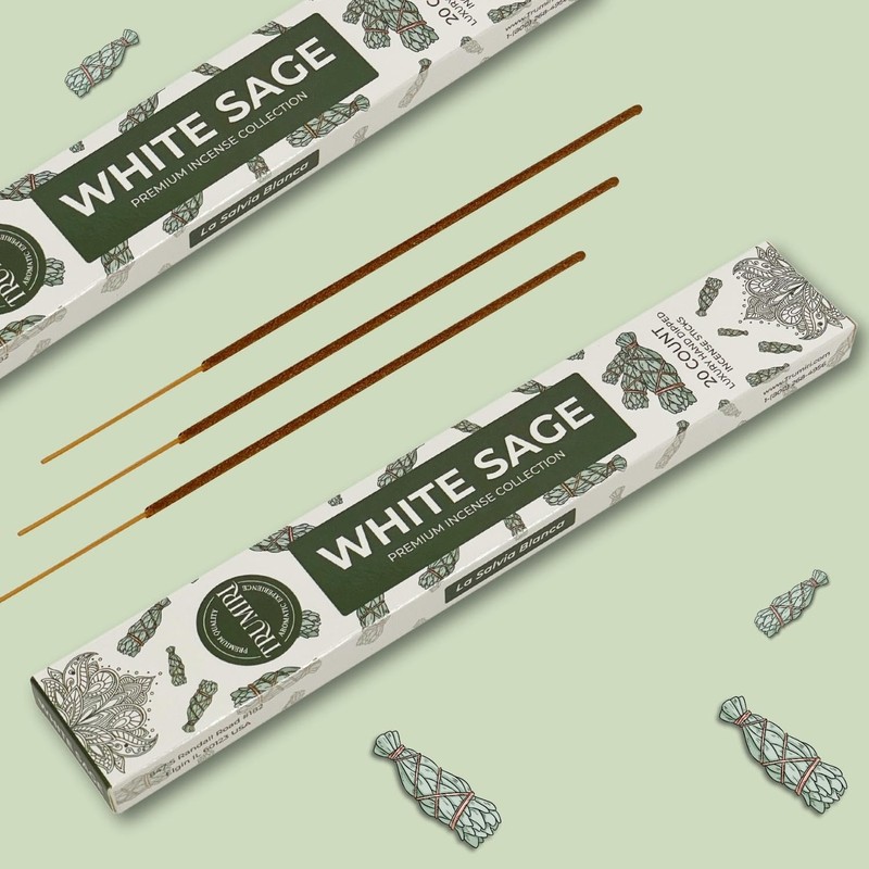 White Sage Incense Sticks for Cleansing - Total 40 Insence-Sticks