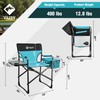 VILLEY Heavy Duty Directors Chair, Folding Camping Chairs, with Cooler