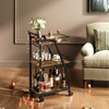 YATINEY Bar Cart, 3-Tier Bar Cart for The Home, Small