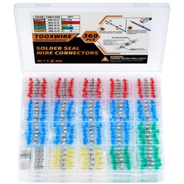 360PCS Solder Seal Wire Connectors, Heat Shrink Self Stick Solderless Wire Connectors for Marine Automotive