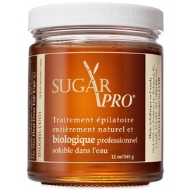 MOOM SUGAR PRO - Organic Flawless Water Soluble Hair Remover Professional Waxing Kit with Tea Tree Oil - Natural Sugar Glaze – Perfect for Bikini Leg Eyebrow & Body 12 oz (Pack 1)