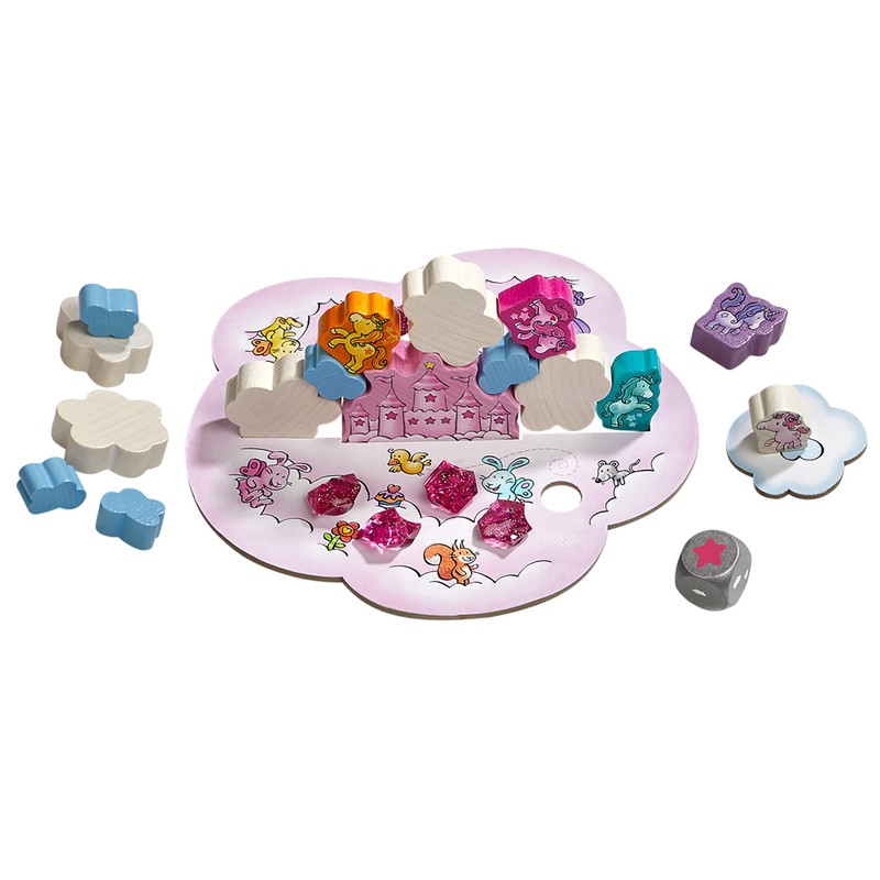 HABA 2012232005 Sparkle Unicorn - Tower of Clouds, Cooperative Skill
