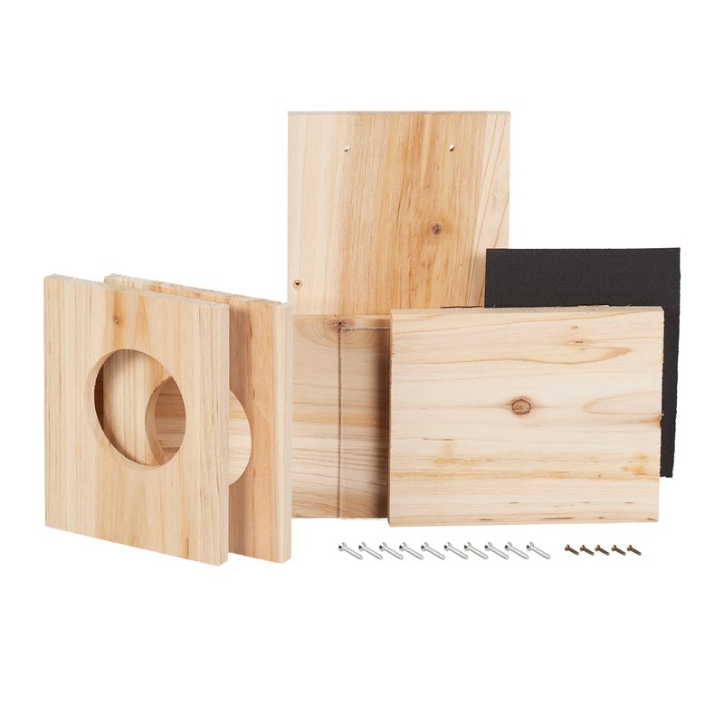 Relaxdays 1 x Wooden Squirrel Feeder Kit 2 Entrance &
