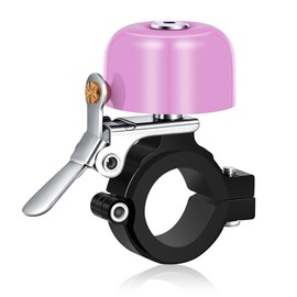 Greallthy Bike Bell,Classic Brass Bicycle Ring Bell Horn Nice Loud Tone Cycling Accessories (Pink)