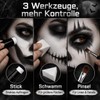 Halloween Make-Up Set Black White Theatre Makeup Sticks with Sponge