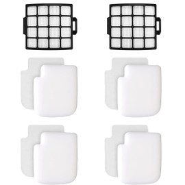 Fette Filter - AZ3002 for Shark Stratos AZ3002 AZ3000 AZ3000W Upright Vacuum with DuoClean PowerFins w Odor Neutralizer Technology. 2 Hepa + 4 Foam & Felt Kits.