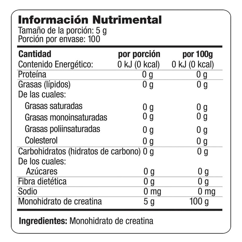 EVOLUTION, Monohidrato de Creatina, Suplemento Alimenticio, Creatina Monohidratada, Sin Gluten,