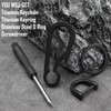 PJYTAC Black Titanium Carabiner Keychain, Quick Release Heavy Duty Key