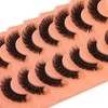 JIMIRE False Eyelashes Fluffy Cat Eye 15MM Natural Fake Lashes