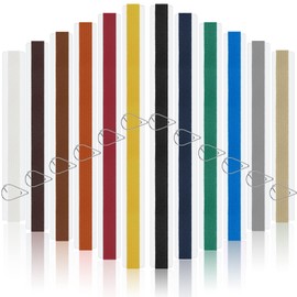 Elastic Bookmarks Set Multi Color Elastic Rope Bands Planner Bookmarks Include 30 Pcs Stainless Steel Teardrop Paper Clips and 12 Pcs Elastic Bands for Office School Reader (Retro Color)