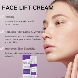 Skin Tightening Cream For Face, Instant Face Lift Cream, Instant Wrinkle Remover with Hyaluronic Acid and Vitamin C, Moisturizes & Reduces Wrinkles, Face Tightening Cream Suitable for All Skin Types