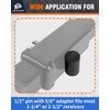 METOWARE Right-Angle Head Trailer Hitch Receiver Lock, 1/2" Diameter Pin
