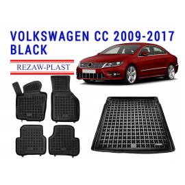 REZAW-PLAST REZAWPLAST Car Mats for Volkswagen CC 2009-2017 Floor Mats & Trunk Mat Odorless