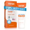 Carpe Antiperspirant Hand Lotion, A dermatologist-recommended, non-irritating, smooth lotion that