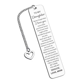 Stocking Stuffers for Daughter, Christmas Gifts for Daughter, Stocking Stuffers for Teen Girls 16 18, Daughter Gifts from Mom, Daughter Birthday Gifts, to My Daughter Bookmark, Valentines Day Gifts