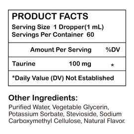 Taurine Drops for Cats – Liquid Taurine Supplement for Eyesight, Heart, Muscle & Immune Support, Promotes Digestion & Absorption, Essential Amino Acid for Daily Vitality & Wellness – 2 fl oz