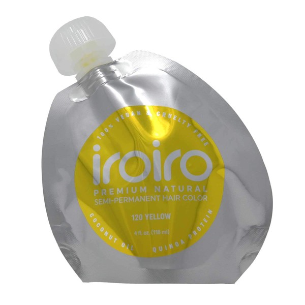 IROIRO Premium Natural Semi-Permanent Hair Color 120 Yellow (8oz)