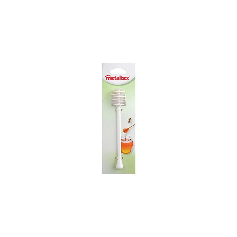 Metaltex Miele Dipper 15 cm, Acciaio Inossidabile, Bianco, 3,2 x
