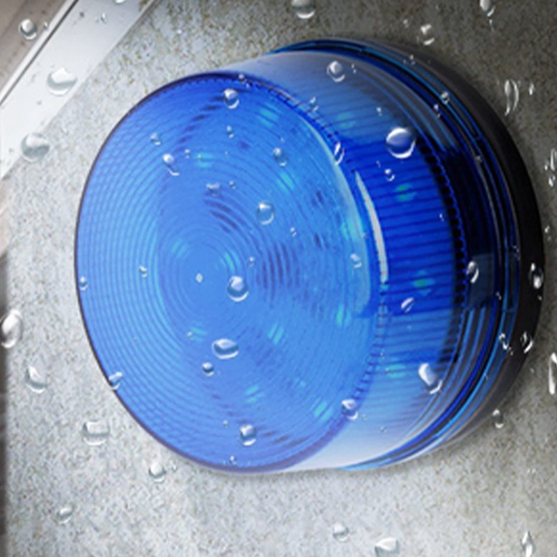 Pongnas 12 V Blue LED Flash Light, Emergency Alarm Warning