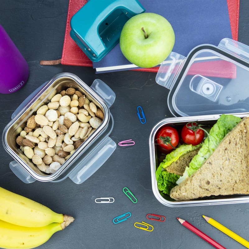 Lurch 240891 Lunch Box Safety/Storage Box Made of High-Quality Stainless