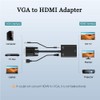 PETERONG VGA to HDMI Adapter 1080P@60Hz VGA Male to HDMI