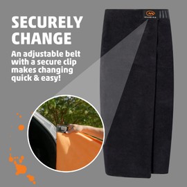 Orange Mud Transition Wrap Extreme – Waterproof Car Seat Cover & Changing Towel – Sweat-Proof, Secure Wrap for Athletes, Runners, Cyclists, Triathletes – Black