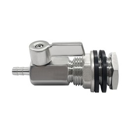 Fitvell Rain Barrel Spigot Faucet Kit include 5/16" Hose Barb to 1/2" NPT Male Ball Valve and Water Tank Connector
