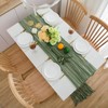 CHUQING Cheesecloth Table Runner Sage Green 27 x 118 Inch