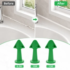Caulk Nozzle Applicator Tips for Smooth Sealing – 3-Piece Plastic Set for Doors, Windows & Tiles