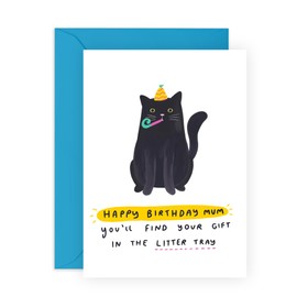 Central 23 Cat Mum Card Funny - Cat Birthday Card For Mum - Happy Birthday Cards And Envelope - Gifts For Fur Parent Pet Owner Cat Lady - Comes With Cute Stickers