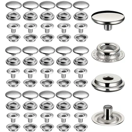 1000 Pieces Stainless Steel Snap Fastener, BetterJonny 15mm Heavy Duty Snap Button Press Stud Cap for Jeans Fabric Jackets Clothes Bag Leather DIY Craft