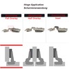 LIKERAINY 105 Degree Corner Stop Hinge 35 mm with Damper