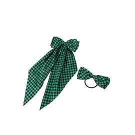 Checkered Plaid Hair Bow Clip Checkered Hair Barrettes Clips Buffalo Plaid Hair Bow Pin BBG71 (Green Set)