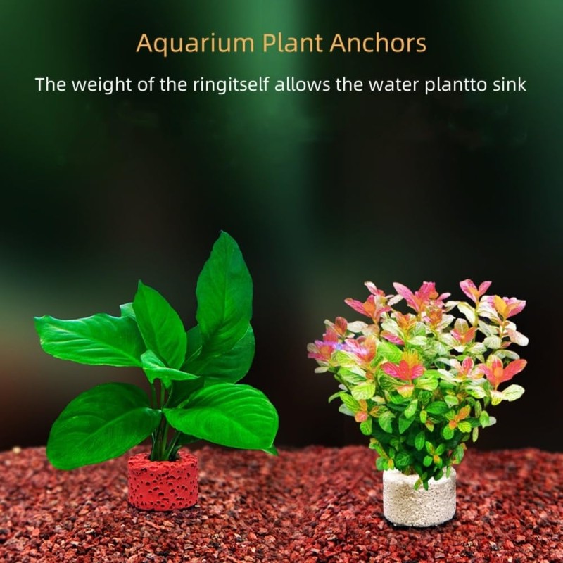 20 Pcs Aquatic Water Plant Fixed Rings, Aquarium Anchors Fish