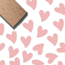 PRESSINART Wooden Heart Stamp for Crafting 1.5cm Mini Rubber Stamps