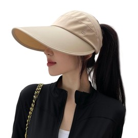 Narebuy Women's Hat, Wide Brim, UV Protection, Sun Protection Hat, Fashionable, Foldable, Cute, Cover Face, Small Face Effect, Cool, Size Adjustable, Breathable, Elegant, Chin Strap, Convenient to