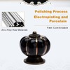 Mgoodoo 10 Pcs Black Ceramic Door Knobs for Cupboard Cupboard