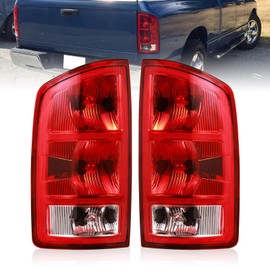 Boine Tail Light Compatible With 2002 2003 2004 2005 2006 Dodge Ram 1500 2500 3500 Rear Light Brake Lamps - Bulb and Harness Included Replaces CH2800147 CH2801147