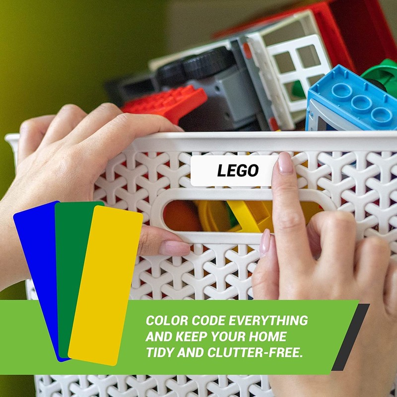 Royal Green Rectangular Color-Coding Labels 3x1 Metallic Silver Sticker Roll