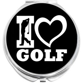 NewCharms I Love Golf Compact with Mirrors - Perfect for your Pocket or Purse