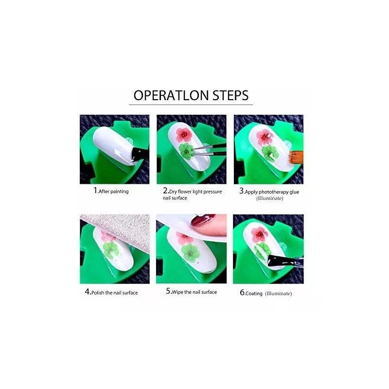 Ywli Flores Secas Para Decoracion De Uñas 324 Piezas Manicura