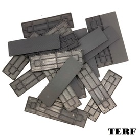TERF® 24mm X 100mm X 4mm Thick Window Glazing Glass Flat Plastic Packers Spacers Shims Door Frame Furniture Kitchen Tiles Installations with 4mm Thick - Pack of 50