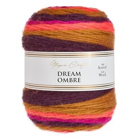 Utopia Crafts Dream Ombre Aran Multicolour Brushed Knitting and Crochet Yarn, 150g (Festival Mix)