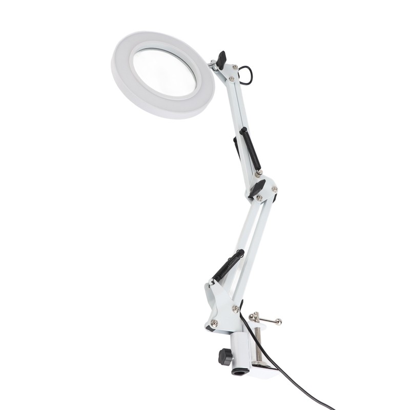 5X Magnifying Glass Clip On LED Tattoo Desk Lamp USB