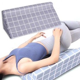 Posture change equipment, bedsore prevention triangle cushion, back cushion, nursing care aids Triangular cushion (check gray) small