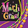 Mardi Gras Beads Luncheon Napkins, 16ct