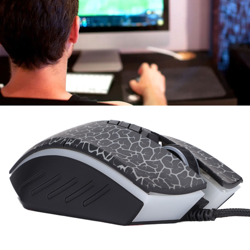 Gaming Wired Mouse High Accuracy Optical 4000DPI Comfortable Grip Stylish