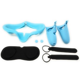 TNE Ultimate Bundle Accessories for Oculus Quest 1 64 128GB All in One VR Headset - Light Blue