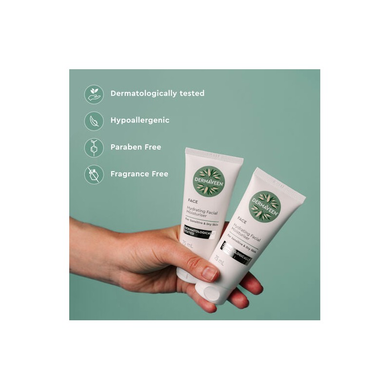 DermaVeen Hydrating Facial Moisturiser 75mL