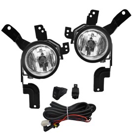 Fog Lights Compatible With 2007 2008 2009 Honda CRV Front Bumper Lamps with Harness and Switch Kit H11 12V 55W Bulbs Clear Lens 1 Pair of Fog Lights